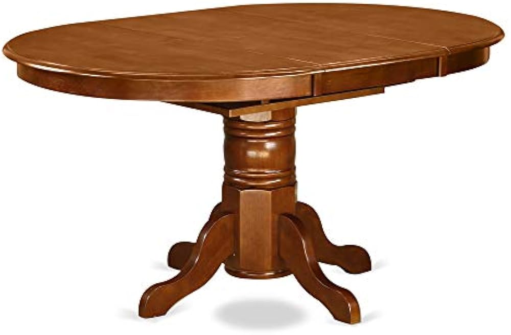East West Furniture Avon Oval Butterfly Leaf Dining Table