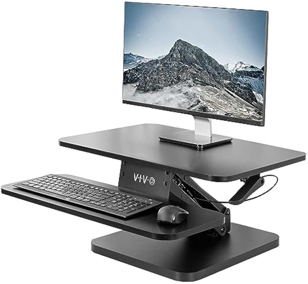 VIVO 25-inch Standing Desk Converter with Keyboard Tray
