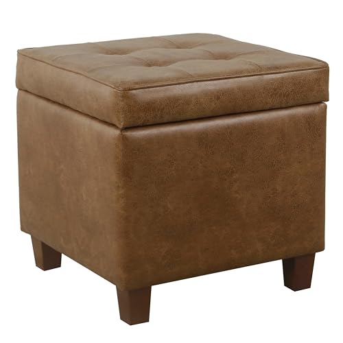 HomePop Tufted Storage Ottoman