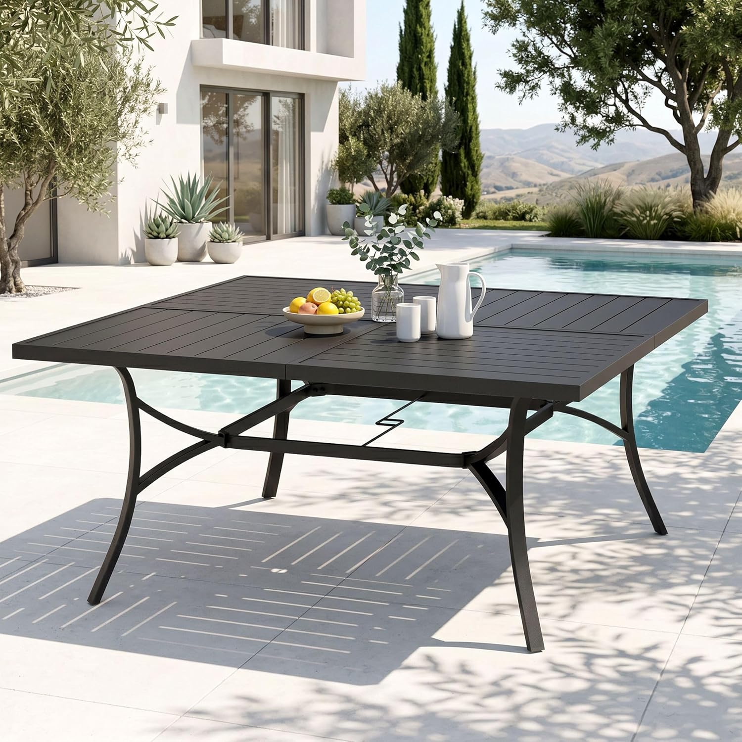 PHI VILLA 60-inch Square Outdoor Dining Table