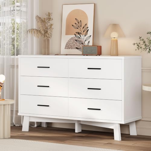 6 Drawer Dresser with X-Shaped Steel Support