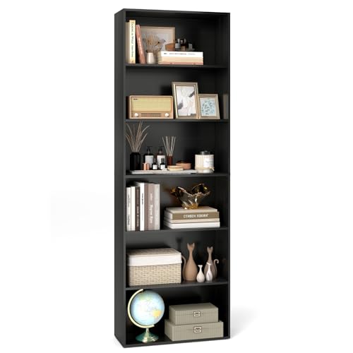 Tangkula 6-Tier Open Bookcase