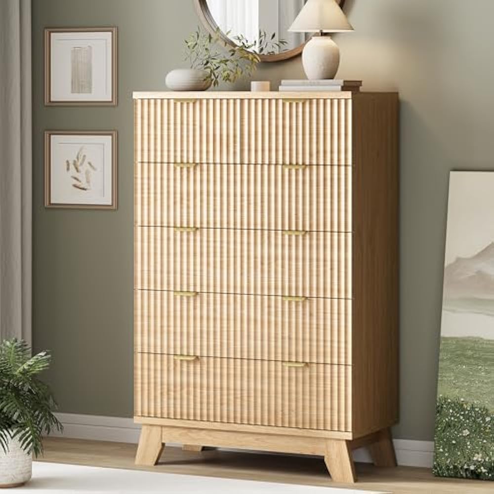 Xixini Fluted 6-Drawer Dresser